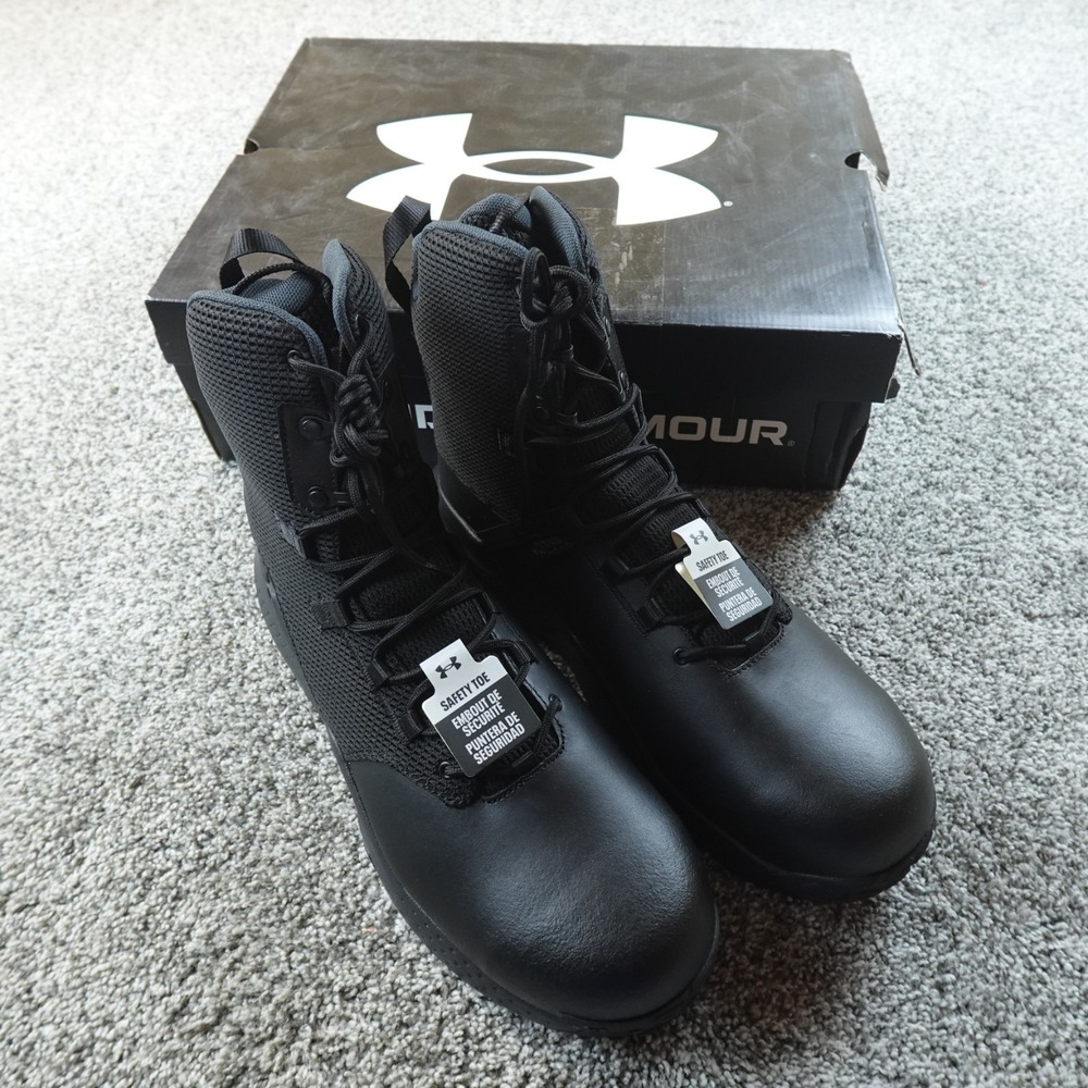 Under Armour Boots Mens 14 Black UA Micro G Stellar Protect Tactical Combat Shoe